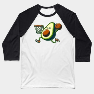 Cute Kawaii Avocado Fruit Basketball Baseball T-Shirt